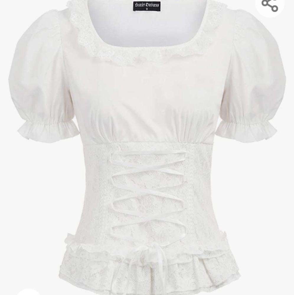 Scarlet Darkness Victorian Lolita Top 2XL